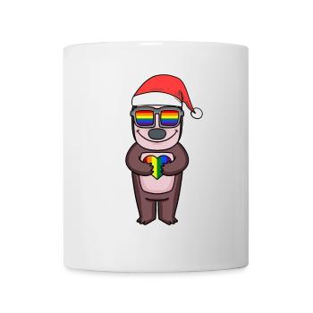 Sloth Christmas Rainbow Colorful - Mug - white - Front