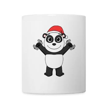 Panda Fitness Weihnachten - Tasse - Weiß - Vorne