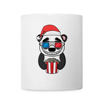 Soirée cinéma Cinéma Noël Panda - Mug blanc - blanc - Devant
