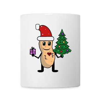 Santa Nikolaus Erdnuss Weihnachtsmann Nuss Kinder - Tasse - Weiß - Vorne
