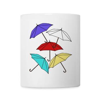 Umbrella Umbrellas Umbrella Storm Weather - Mug - white - Front