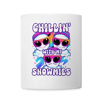 Chillin With My Snowmies Groovey Snowman - Mug - white - Front