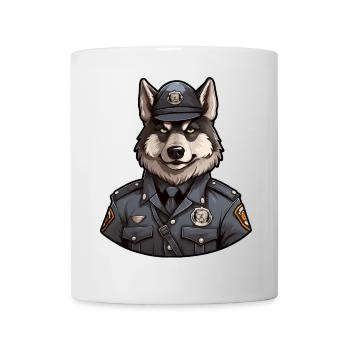Police Wolf - Mug - white - Front