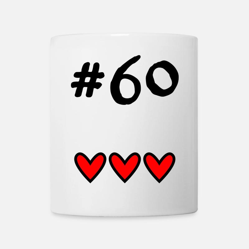 60. 60 ANS. 60e ANNIVERSAIRE. ANNIVERSAIRE 60 ANS. - Mug blanc - blanc