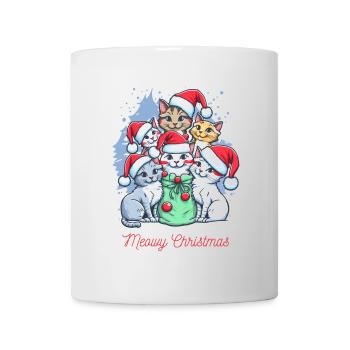 Festive Cat Christmas Crew Design - Mug - white - Front