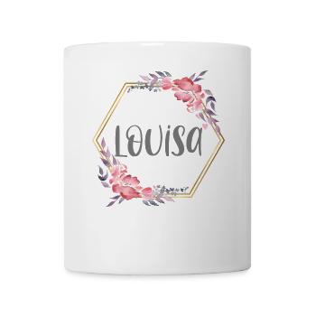 Louisa Mädchen Name Baby Geschenk - Tasse - Weiß - Vorne