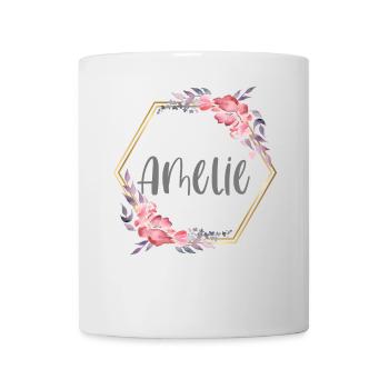 Amélie fille prénom cadeau de bébé - Mug blanc - blanc - Devant