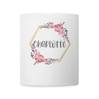 Charlotte Mädchen Name Baby Geschenk - Tasse - Weiß - Vorne