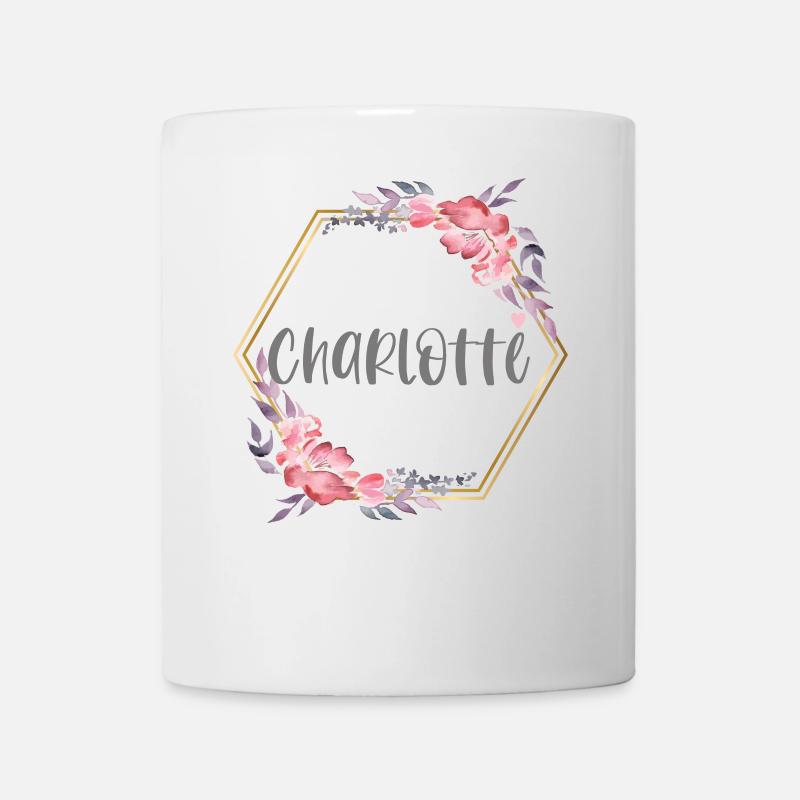 Charlotte Mädchen Name Baby Geschenk - Tasse - Weiß