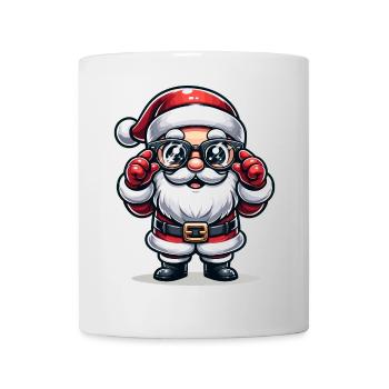 Père Noël avec des lunettes de soleil Déguisement de Noël - Mug blanc - blanc - Devant