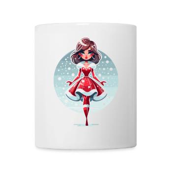 Ded Moroz Snegurotschka russischer Weihnachtsmann - Tasse - Weiß - Vorne