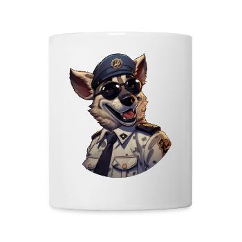Hyène de la police - Mug blanc - blanc - Devant