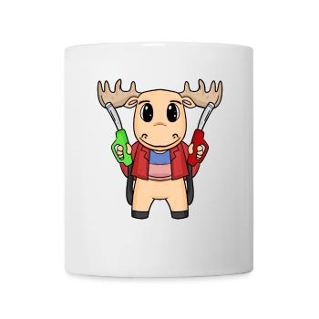 Gas Station Attendant Moose Gas Station - Mug - white - Front