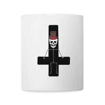Fantasy Halloween Dark Kreuz Skelett Horror Tod - Tasse - Weiß - Vorne