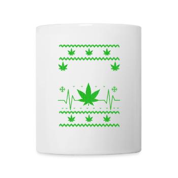Merry Christmas, Merry Cannabis - Tasse - Weiß - Vorne