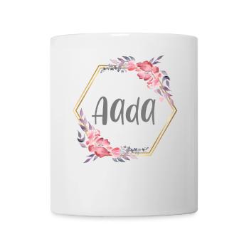 Aada fille nom cadeau de bébé - Mug blanc - blanc - Devant