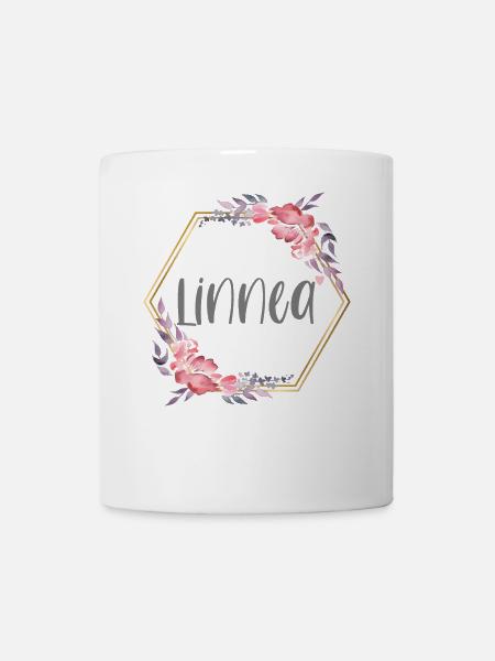Linnea Mädchen Name Baby Geschenk - Tasse - Weiß
