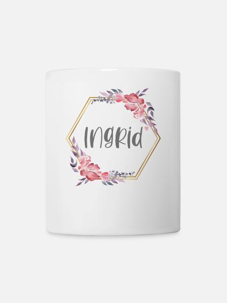 Ingrid Mädchen Name Baby Geschenk - Tasse - Weiß