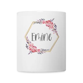 Emine Turkin prénom Turquie cadeau de bébé - Mug blanc - blanc - Devant