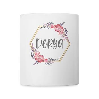 Derya Turkin prénom Turquie cadeau de bébé - Mug blanc - blanc - Devant