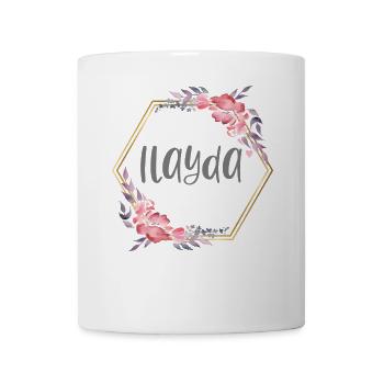 Ilayda Prénom turc Turquie cadeau de bébé - Mug blanc - blanc - Devant