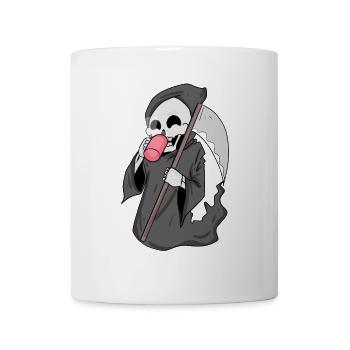 Grim Reaper with coffee - Mug - white - Front