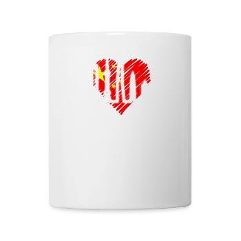 Shanghai Skyline Heartbeat China I Love Shanghai - Mug - white - Front