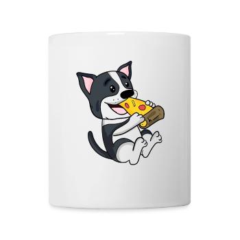 Boston Terrier Dog Pizza - Mug - white - Front