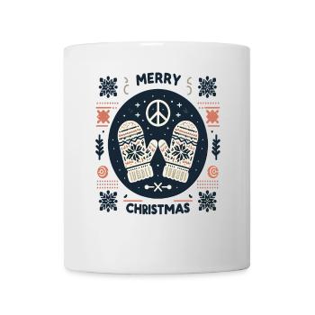 Joyeux Noël laid Noël Peace Sweater - Mug blanc - blanc - Devant