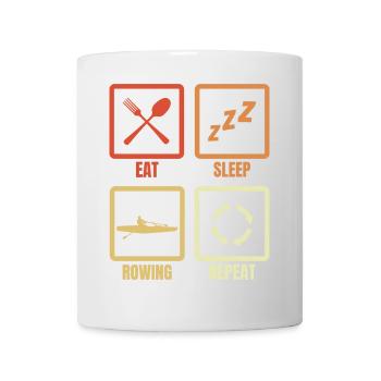 Manger Dormir Aviron Répéter - Mug blanc - blanc - Devant