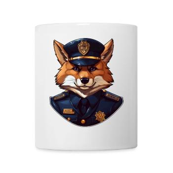 Renard policier - Mug blanc - blanc - Devant