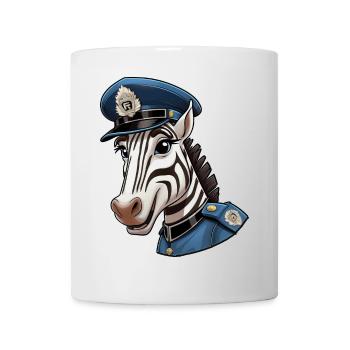 Polizei Zebra - Tasse - Weiß - Vorne