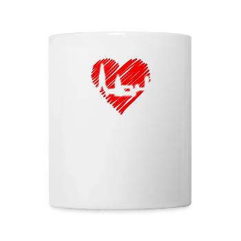Freiburg im Breisgau Skyline Heartbeat Freiburger - Mug - white - Front