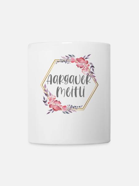 Schweiz Aargauer Mädchen Heimat Geschenk - Tasse - Weiß