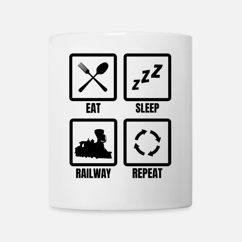 Routine des amoureux du chemin de fer - Mug blanc - blanc