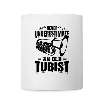 Joueur de tuba Grand-père - Mug blanc - blanc - Devant