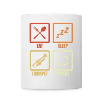 Manger Sommeil Trompette Répéter - Mug blanc - blanc - Devant