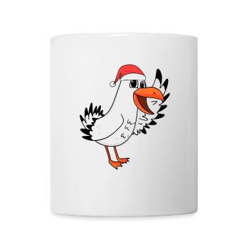 Möwe Weihnachten Nordsee Norddeutschland - Tasse - Weiß - Vorne