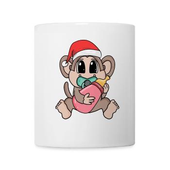 Affe Baby Weihnachten - Tasse - Weiß - Vorne