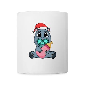 Nilpferd Baby Weihnachten - Tasse - Weiß - Vorne