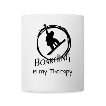 Boarding is my Therapy - Tasse - Weiß - Vorne