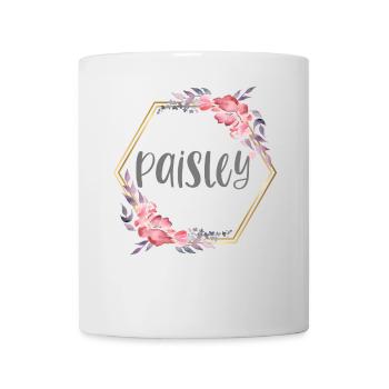 Paisley Mädchen Name Baby Geschenk - Tasse - Weiß - Vorne