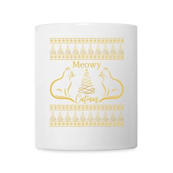 Meowy Catmas Christmas Cat Lover Christmas Mood - Mug - white - Front