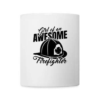 Fille pompier - Mug blanc - blanc - Devant