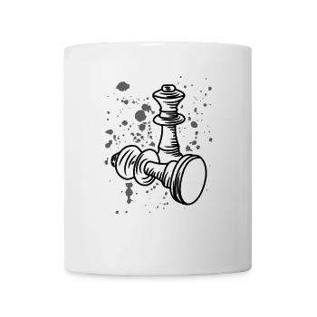 Schachfigur - Tasse - Weiß - Vorne