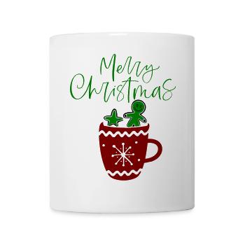 Joyeux Noël, Biscuits - Mug blanc - blanc - Devant