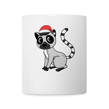 Noël des lémuriens - Mug blanc - blanc - Devant