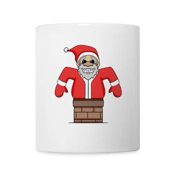 Weihnachtsmann steckt fest - Tasse - Weiß - Vorne
