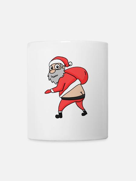 Père Noël Butt Drôle - Mug blanc - blanc