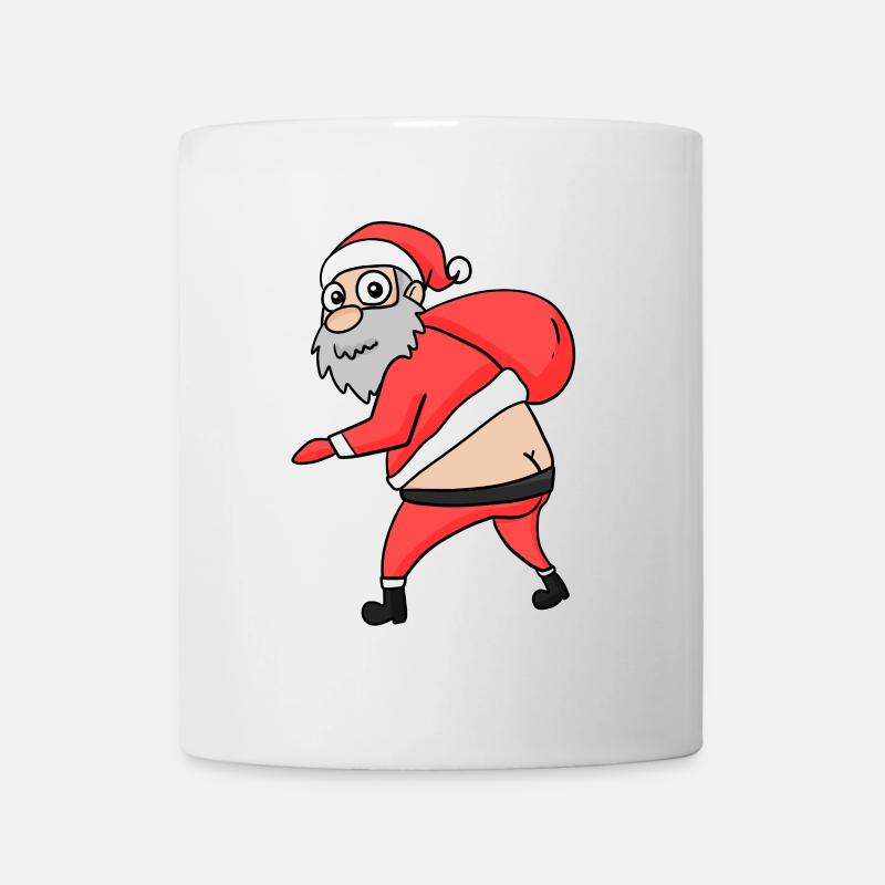 Père Noël Butt Drôle - Mug blanc - blanc